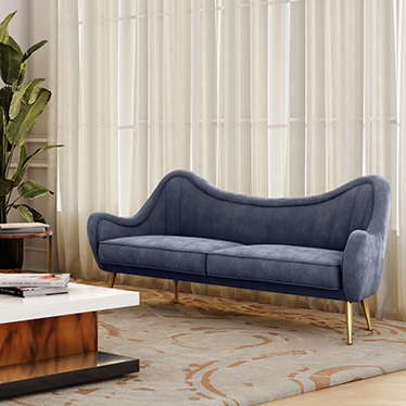 HERMES Sofa, NOAKI Stool and LALLAN Center Table